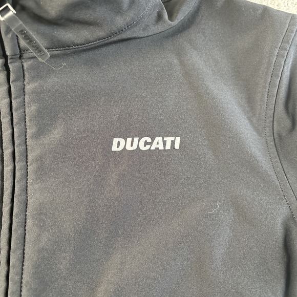 Ducati Rev'T! Jacket Men's Large Black Softshell Fleece Motorcycle Riding Moto - Picture 2 of 13